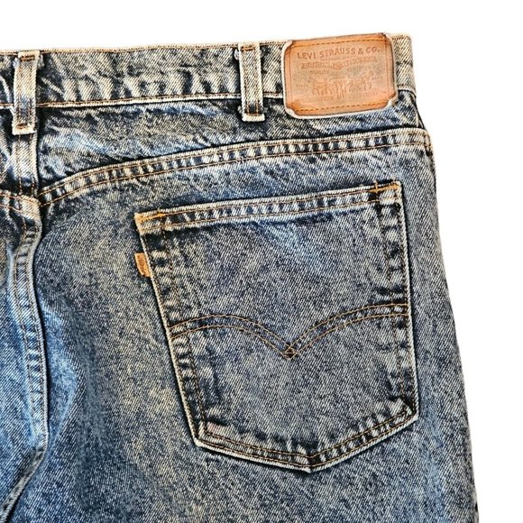 Retro 1980 Levis 549s Vintage Wash‎ Straight Leg Jeans 38x30 USA Acid Wash - Picture 10 of 16
